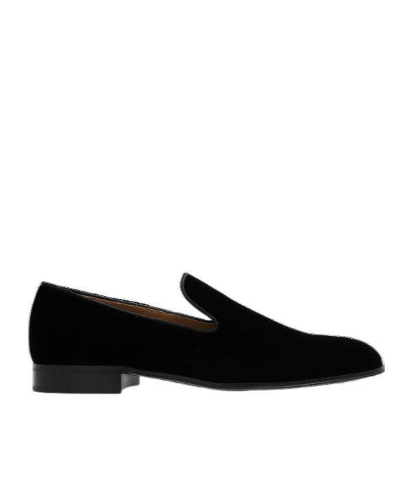 Gianvito Rossi Jean Velvet Loafers In Black