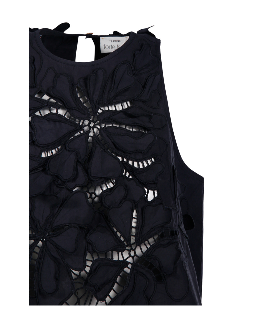 FORTE FORTE STRONG 'EN FLEUR' EMBROIDERY COTTON POPLINE TOP