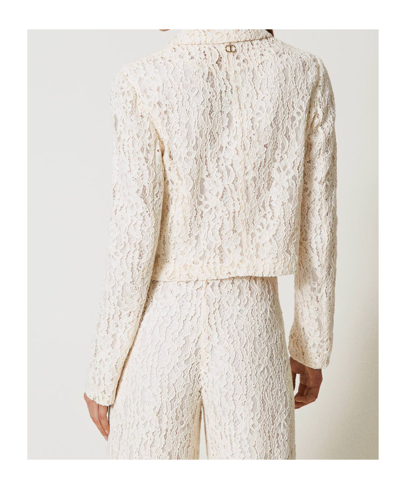 TWINSET LACE-PANEL BLAZER 
