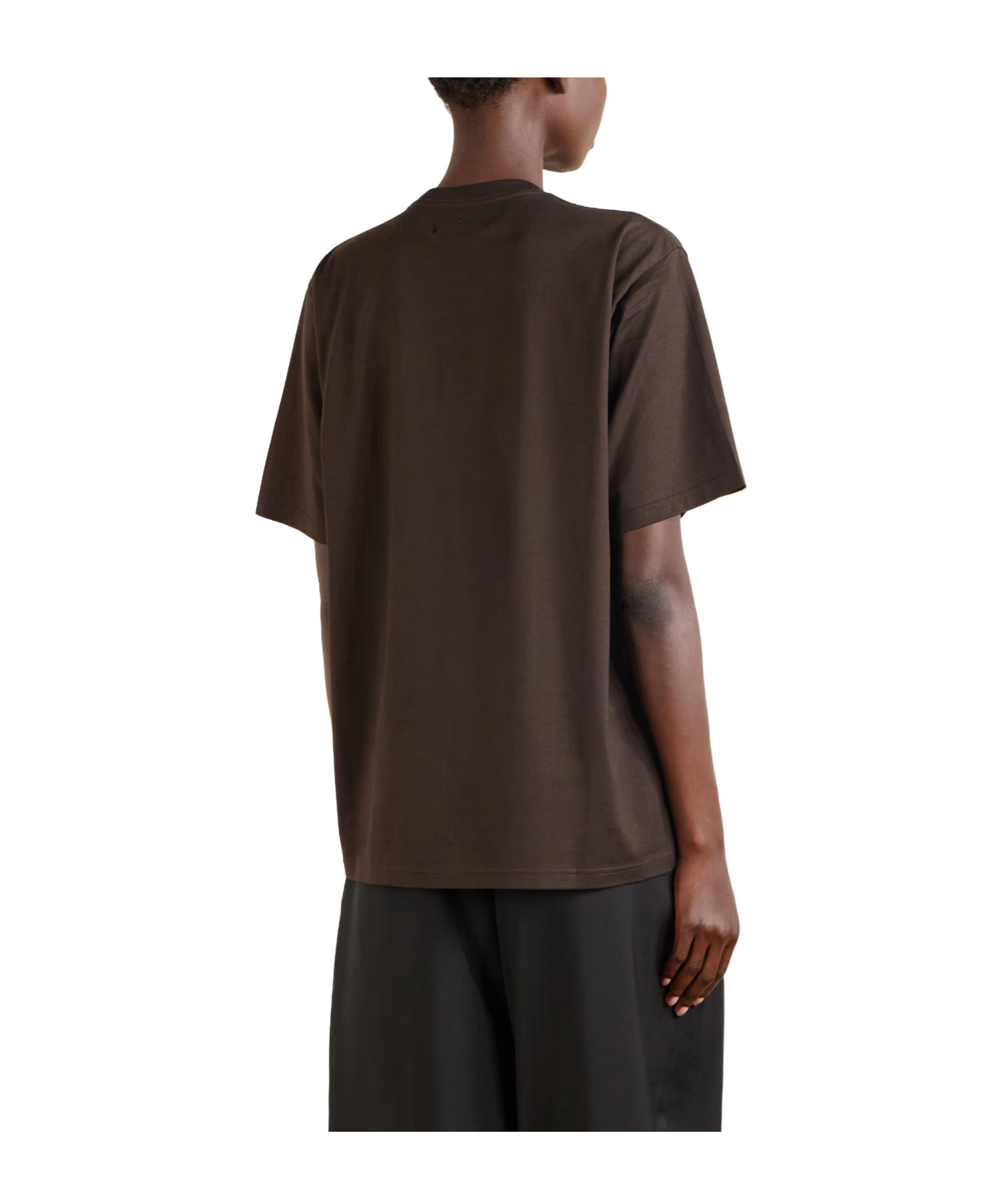 Ssstein Solid Cotton T-shirt In Brown