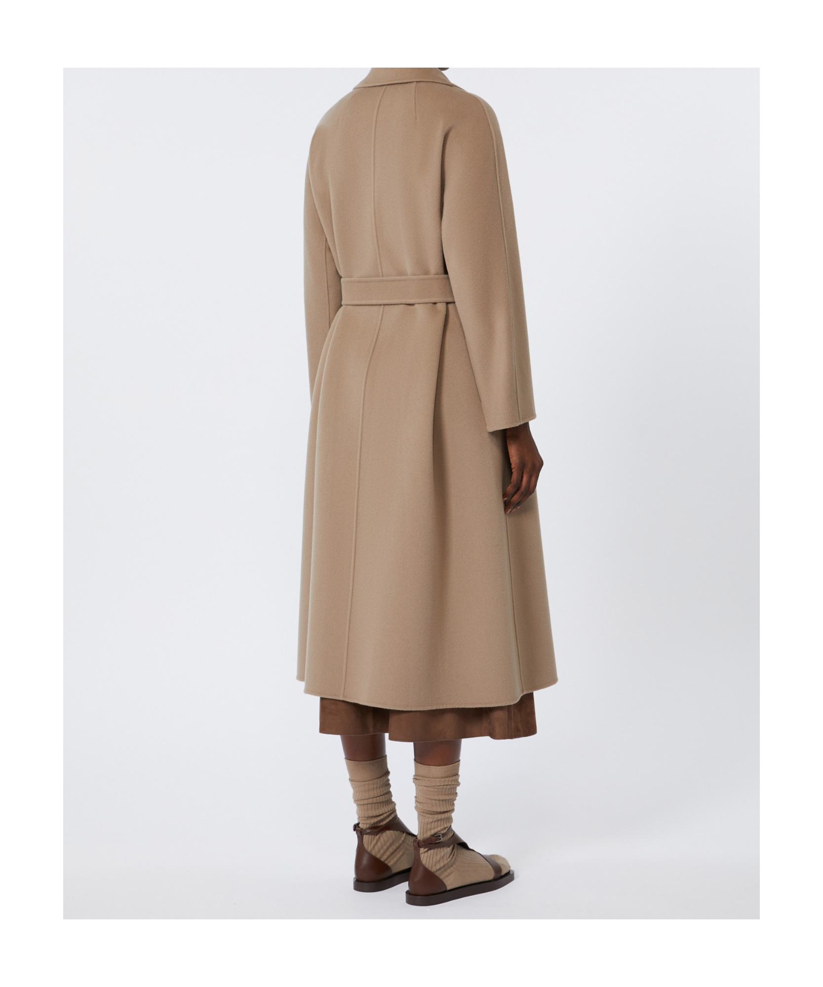 MAX MARA WOOL BROADCLOTH MIDI COAT