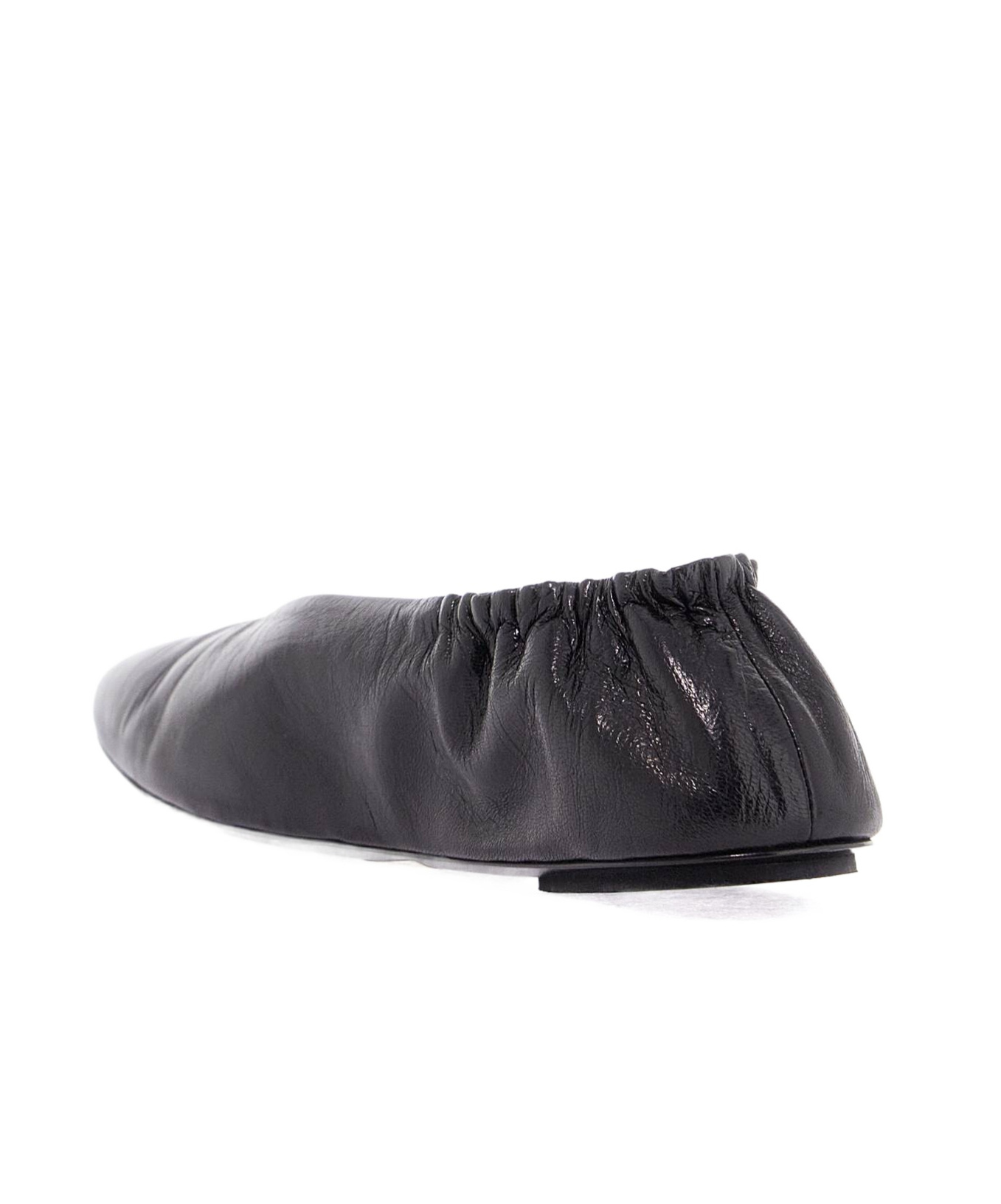 Marsèll Pointed Toe Leather Flat Shoes In Black