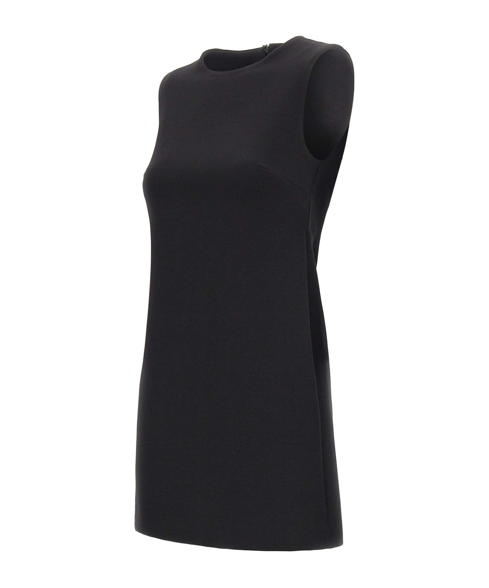 P.a.r.o.s.h Round-neck Sleeveless Minidress In Black