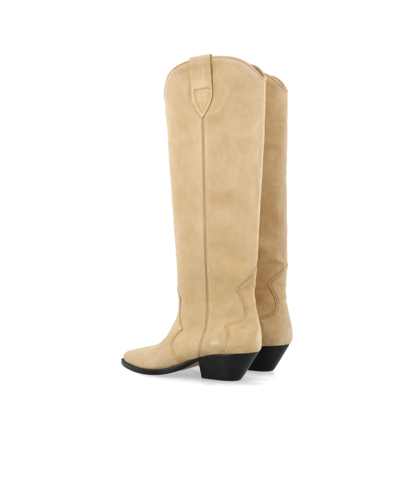 Shop Isabel Marant Denvee Pointed-toe Knee-length Boots In Nude