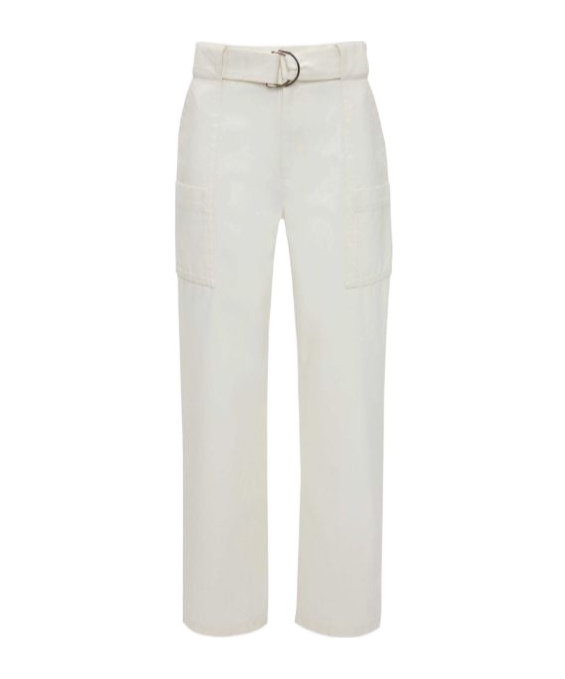 Jw Anderson Wide-leg Cotton Cargo Trousers In White