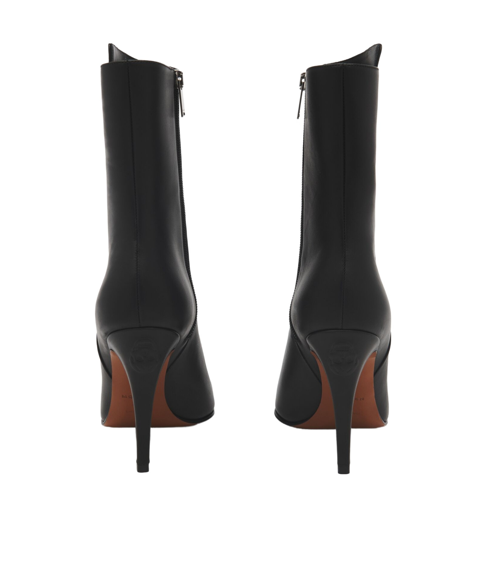 Alexander Mcqueen Birdee 105 Satin Ankle Boots In Black