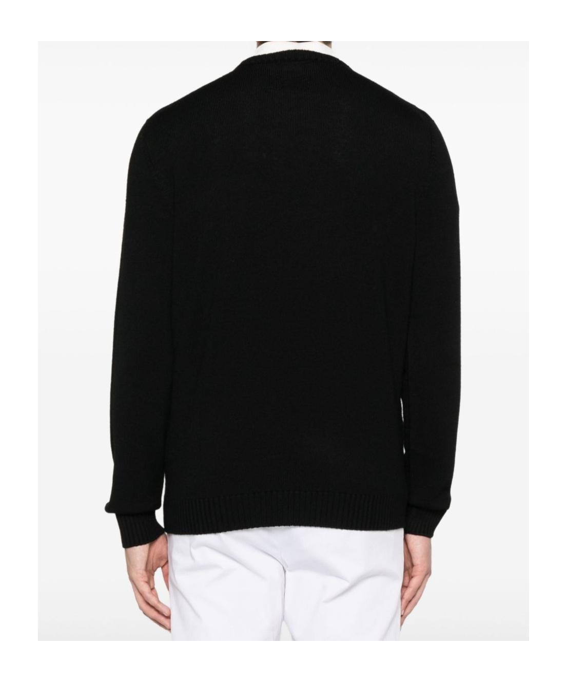 Drumohr Wool Crewneck Sweater In Black