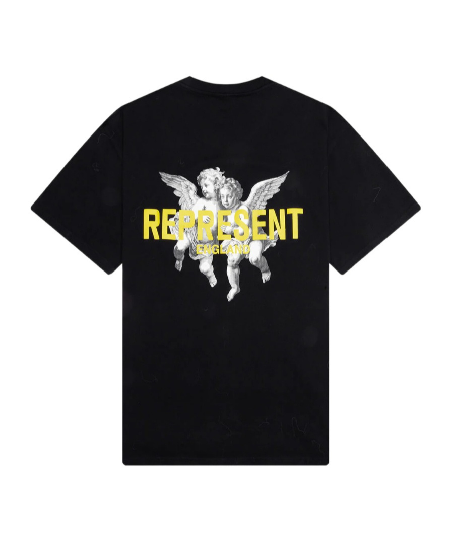 Represent Legacy Cherubs Cotton Graphic T-shirt In Black