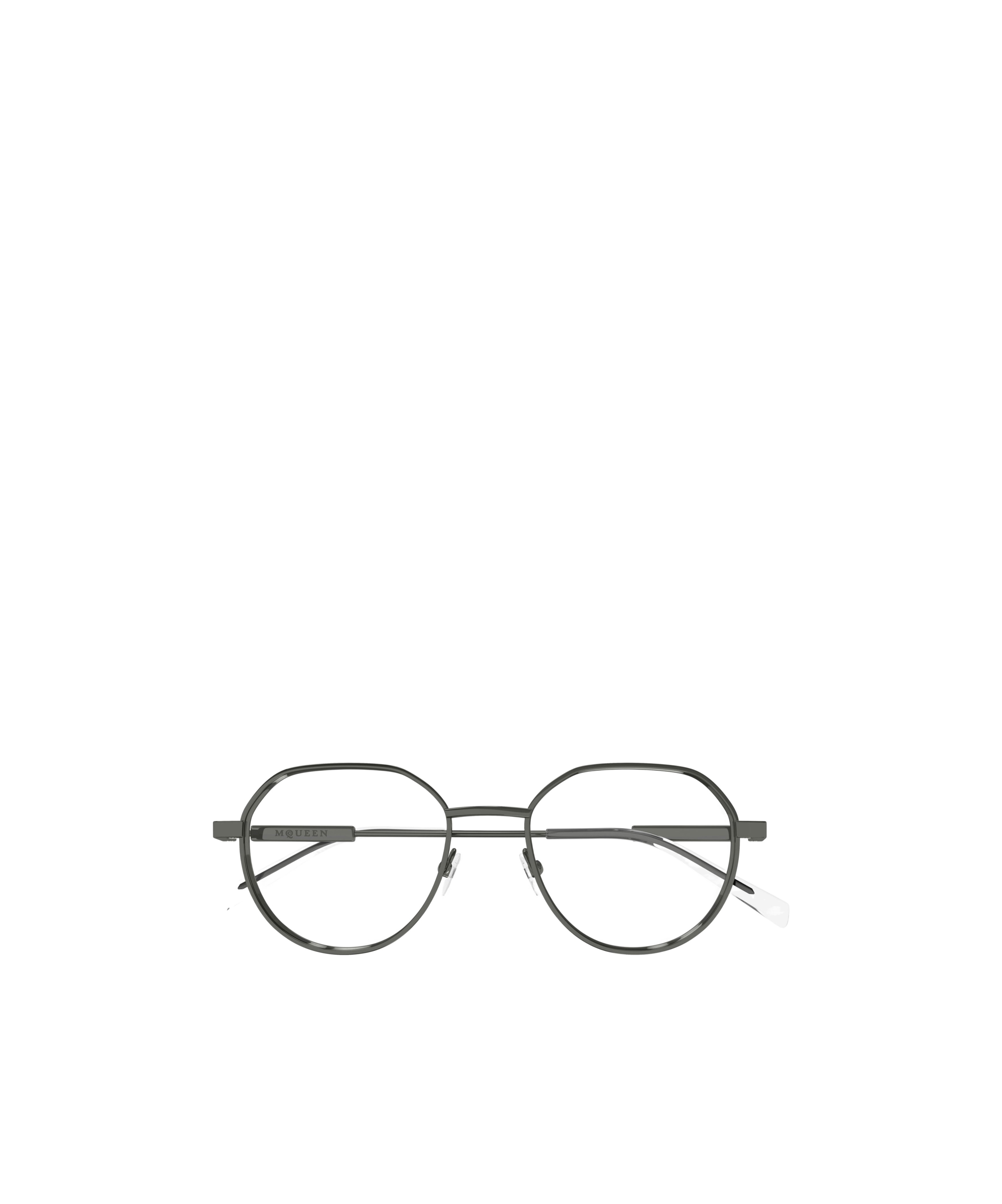 Alexander Mcqueen Eyewear Roung Frame Glasses In Gray