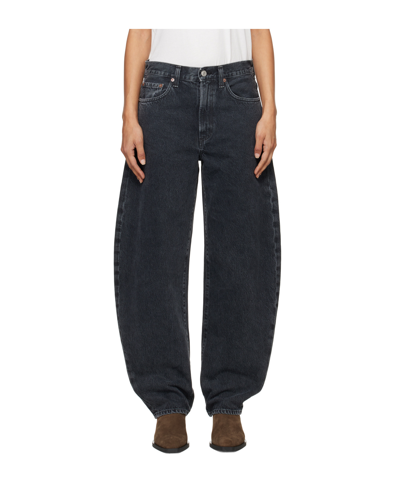 Agolde High Waist Denim Trousers