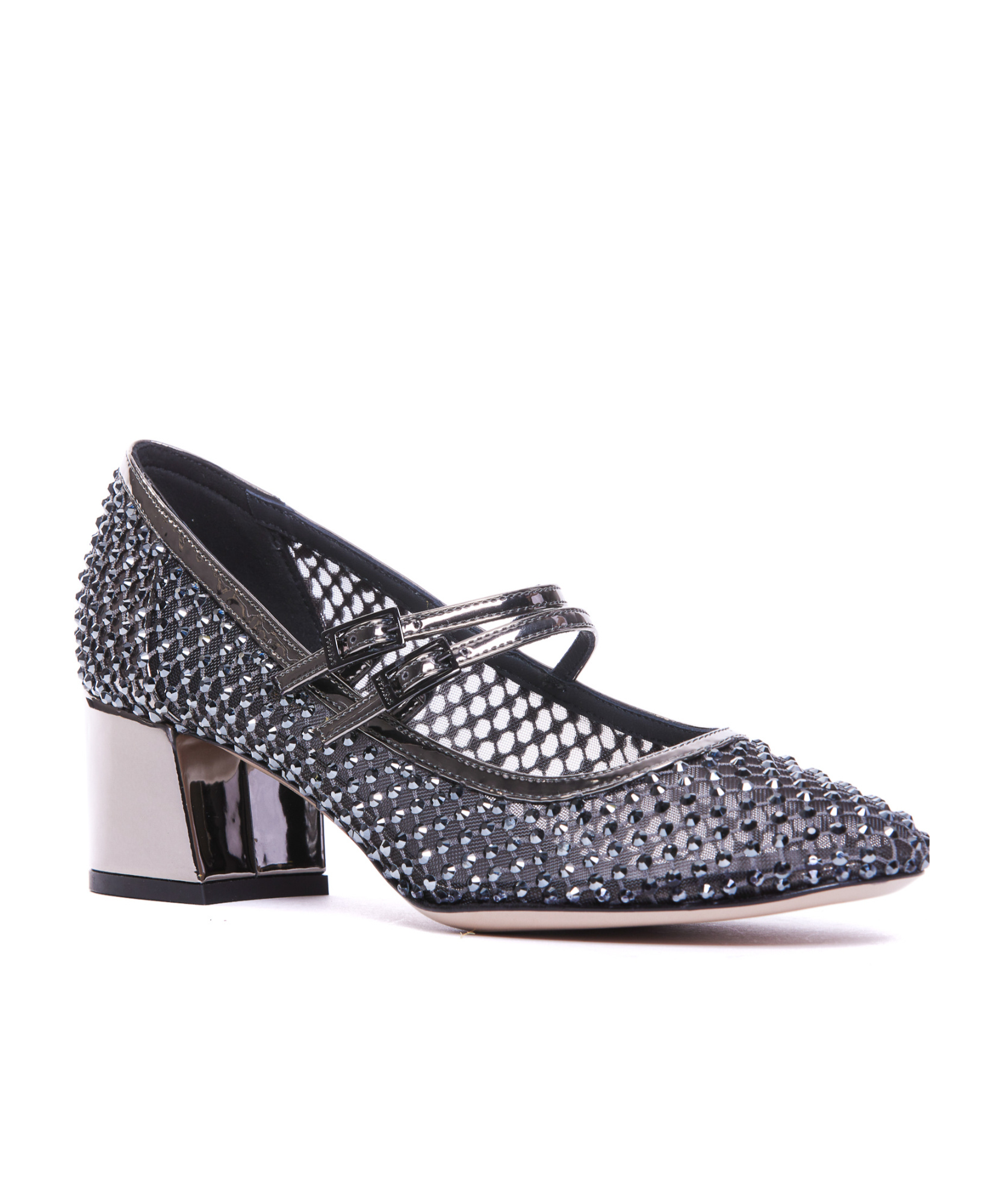 Le Silla Woman Pumps Black Size 7.5 Textile Fibers In Gray