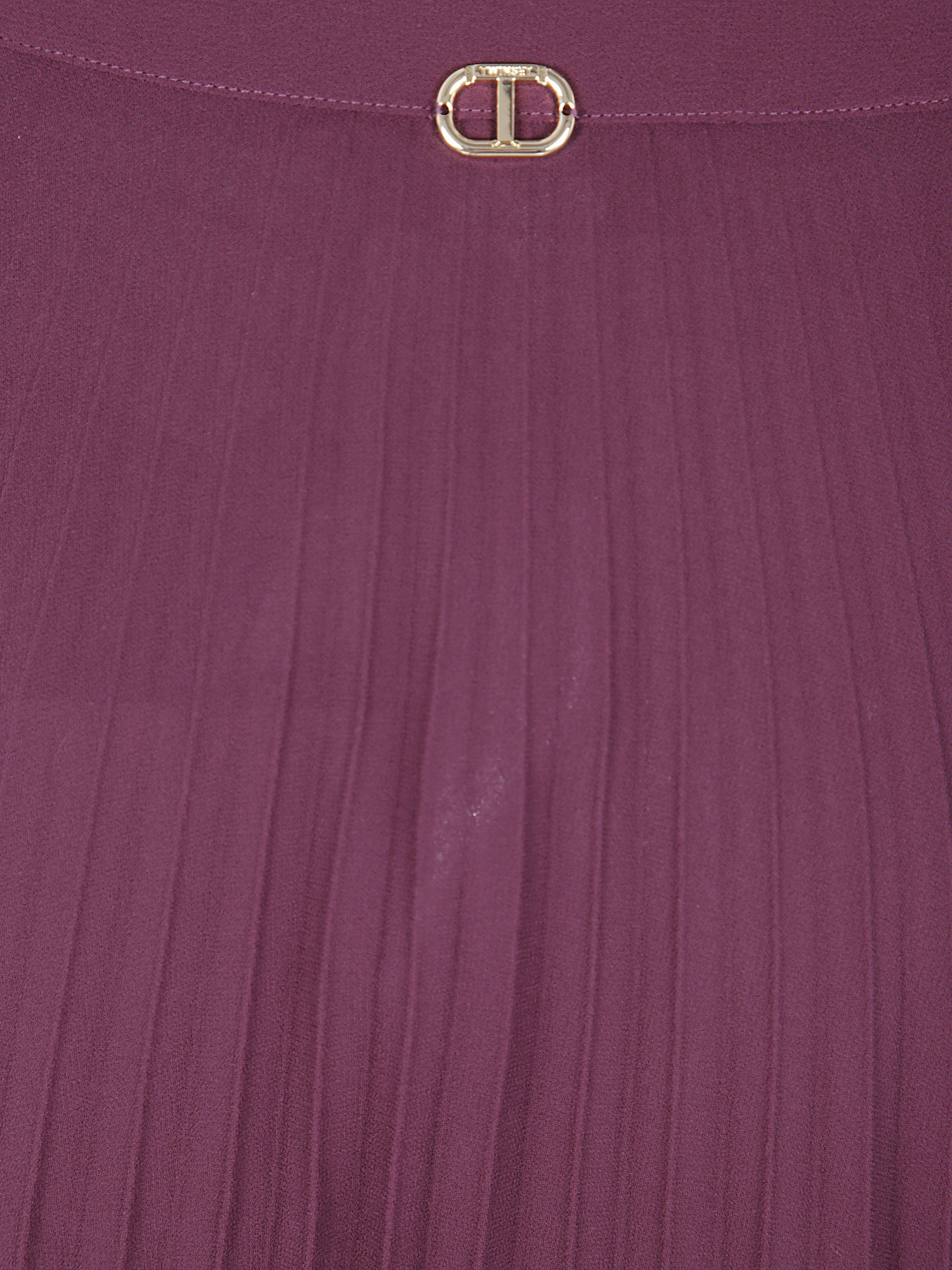 Twinset Pleated Midi Skirt In Brown