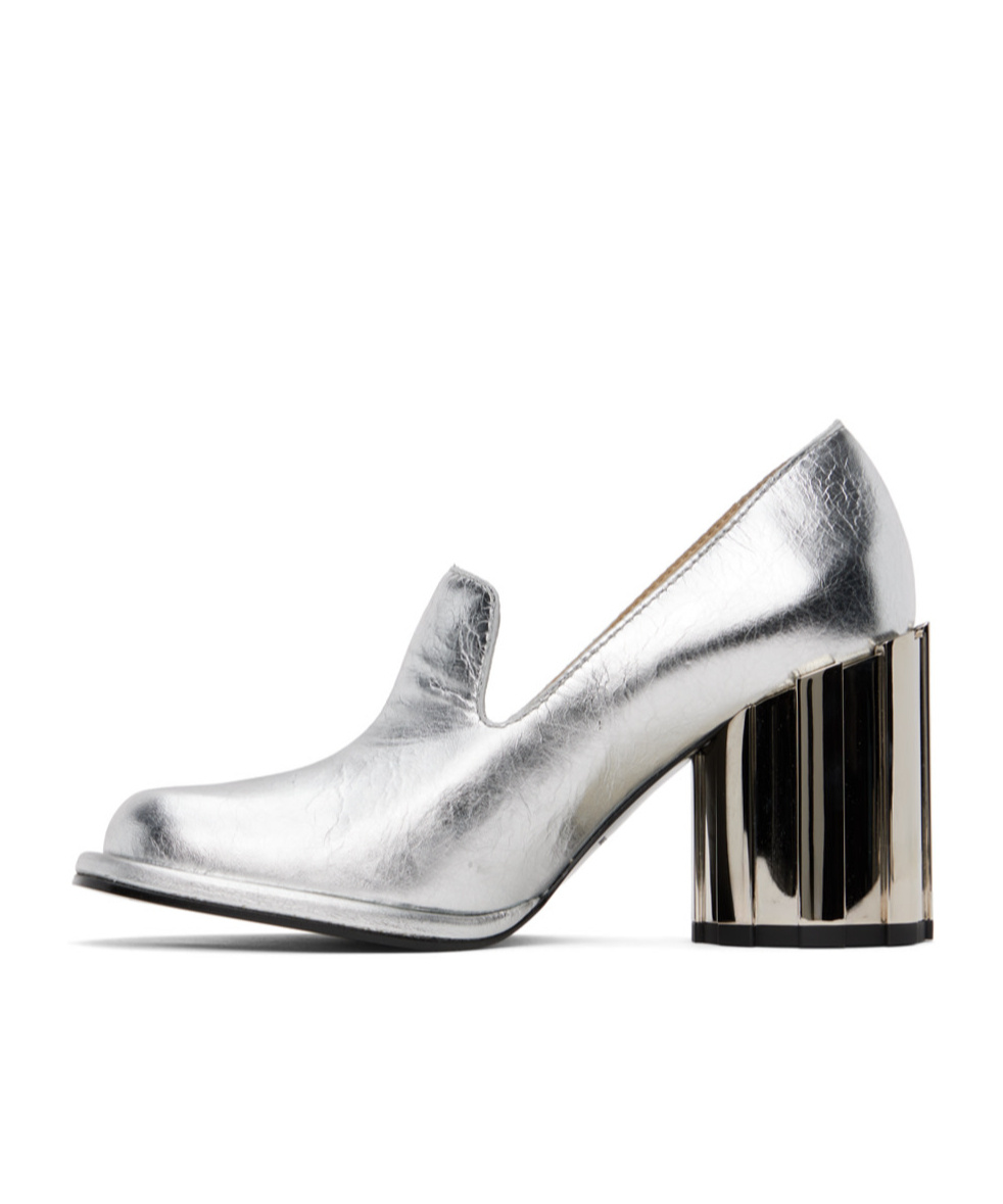 Ami Alexandre Mattiussi Silver Anatomical Toe Heels In White