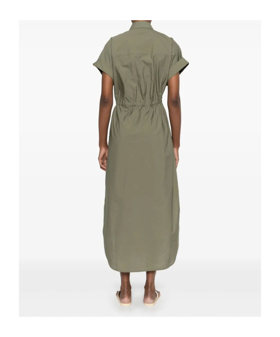 Brunello Cucinelli A-line Midi Dress In Gray
