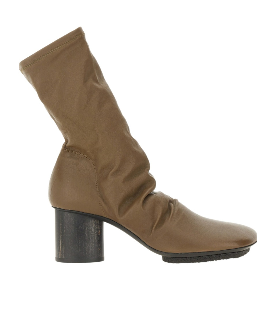 Uma Wang Round-head Short Boots In Brown