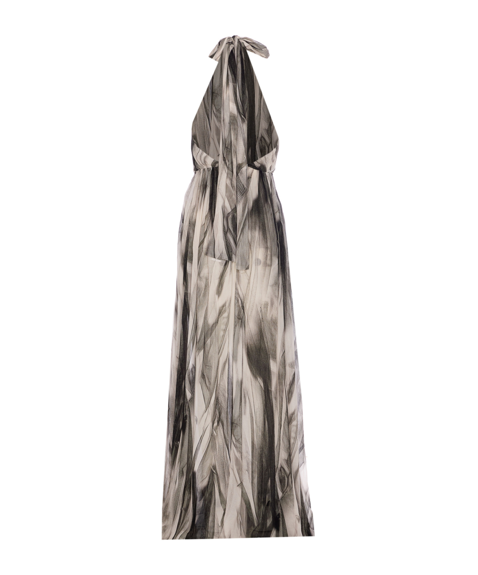 Elisabetta Franchi Abstract-print Maxi Dress In Nude