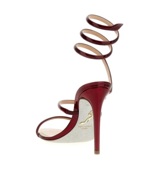 René Caovilla Round-headed High-heeled Sandals In Nude