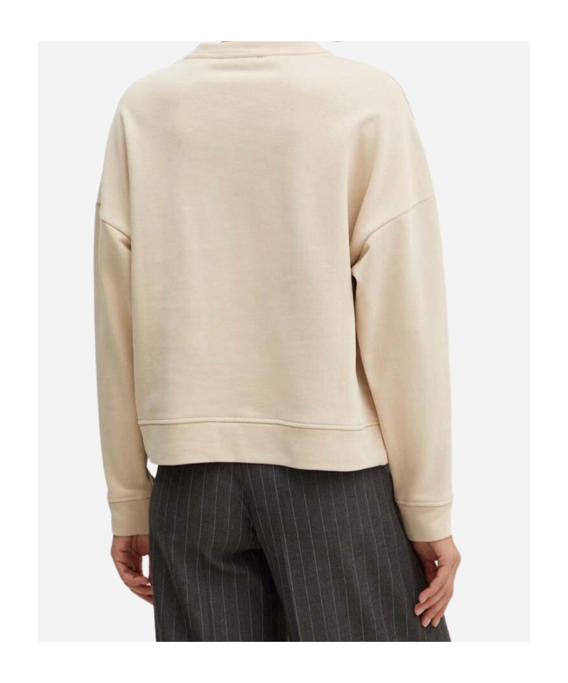 Weekend Max Mara Logo Printed Crewneck Danubio Sweatshirt In Nude