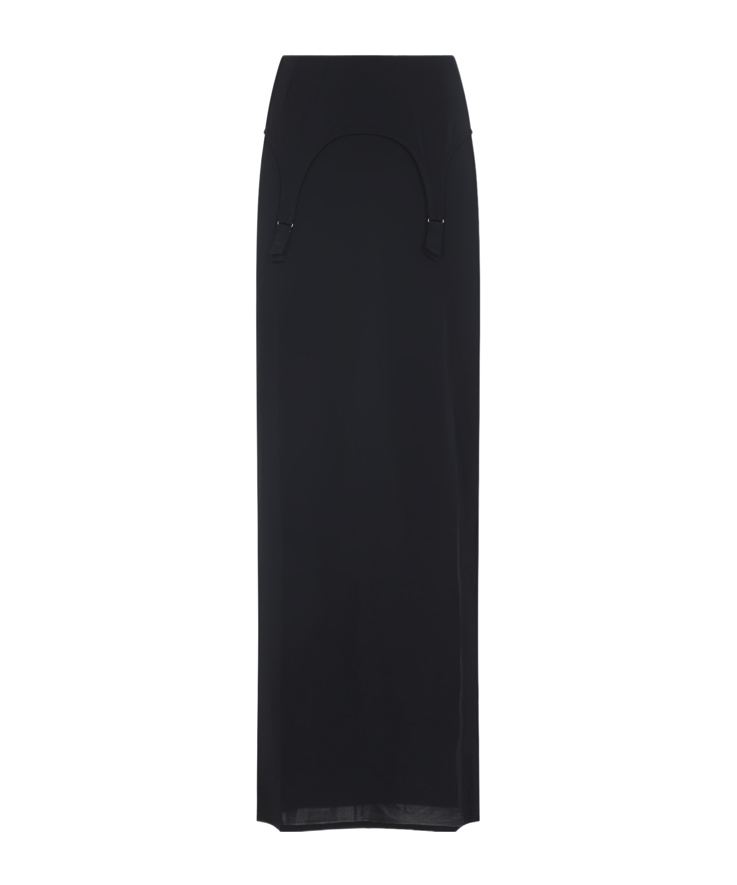 Jean Paul Gaultier Lingerie Garter Long Skirt In Black