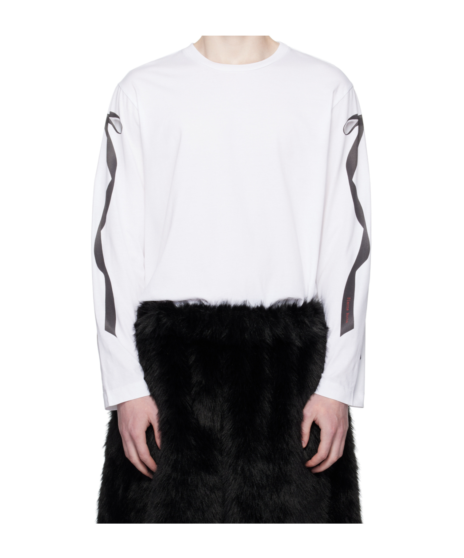 Simone Rocha Ribbon Bow Tail Long Sleeve T-shirt In Multi
