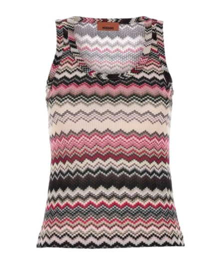Shop Missoni Zigzag-pattern Tank Top In Multicolor