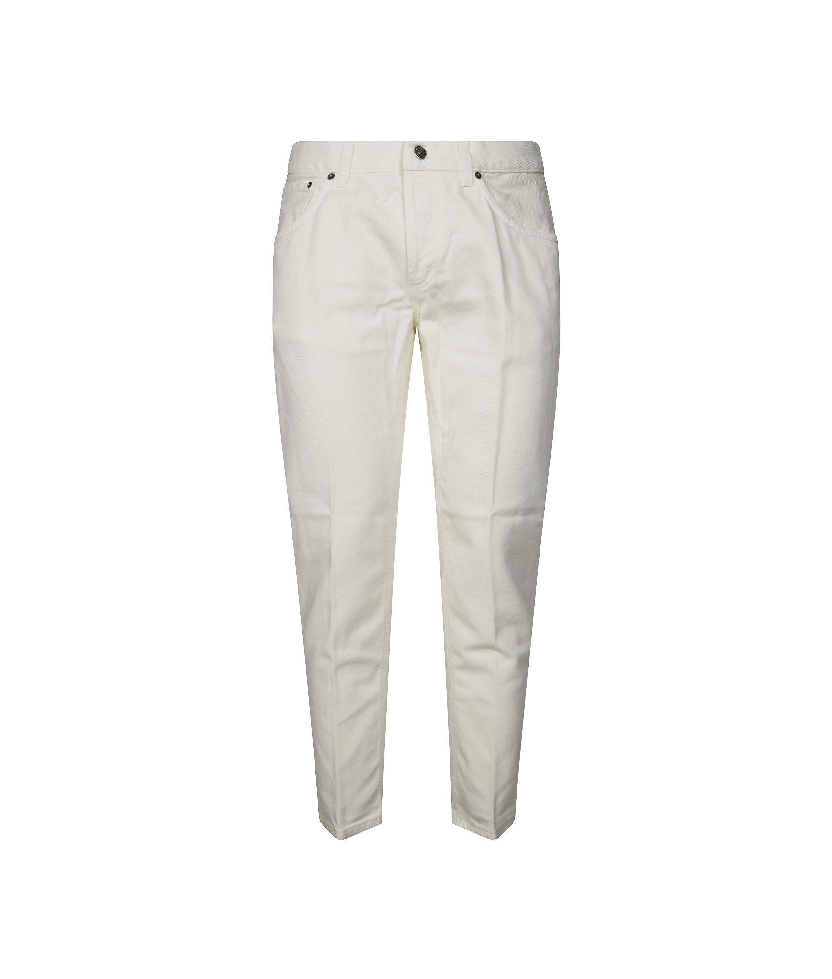 Dondup Trousers With Back And Front Pockets In White