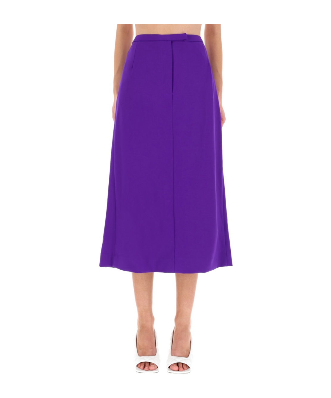 Dries Van Noten Tailored Wool Skirt In Purple
