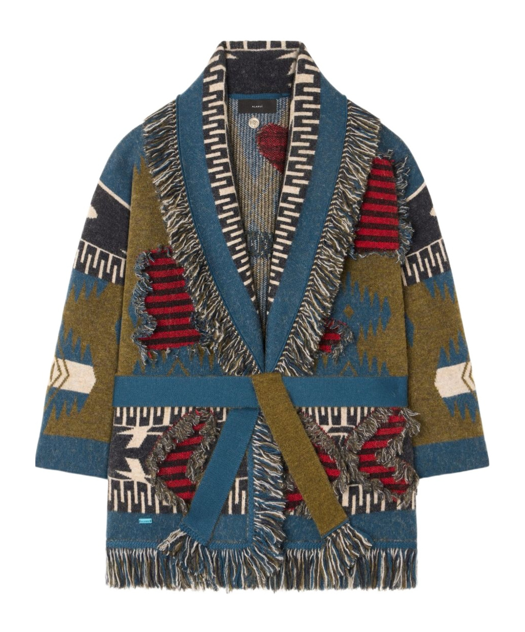 Alanui Grunge Anthem Cardigan In Animal Print