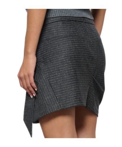Isabel Marant Skirt With Metal Rings In Gray