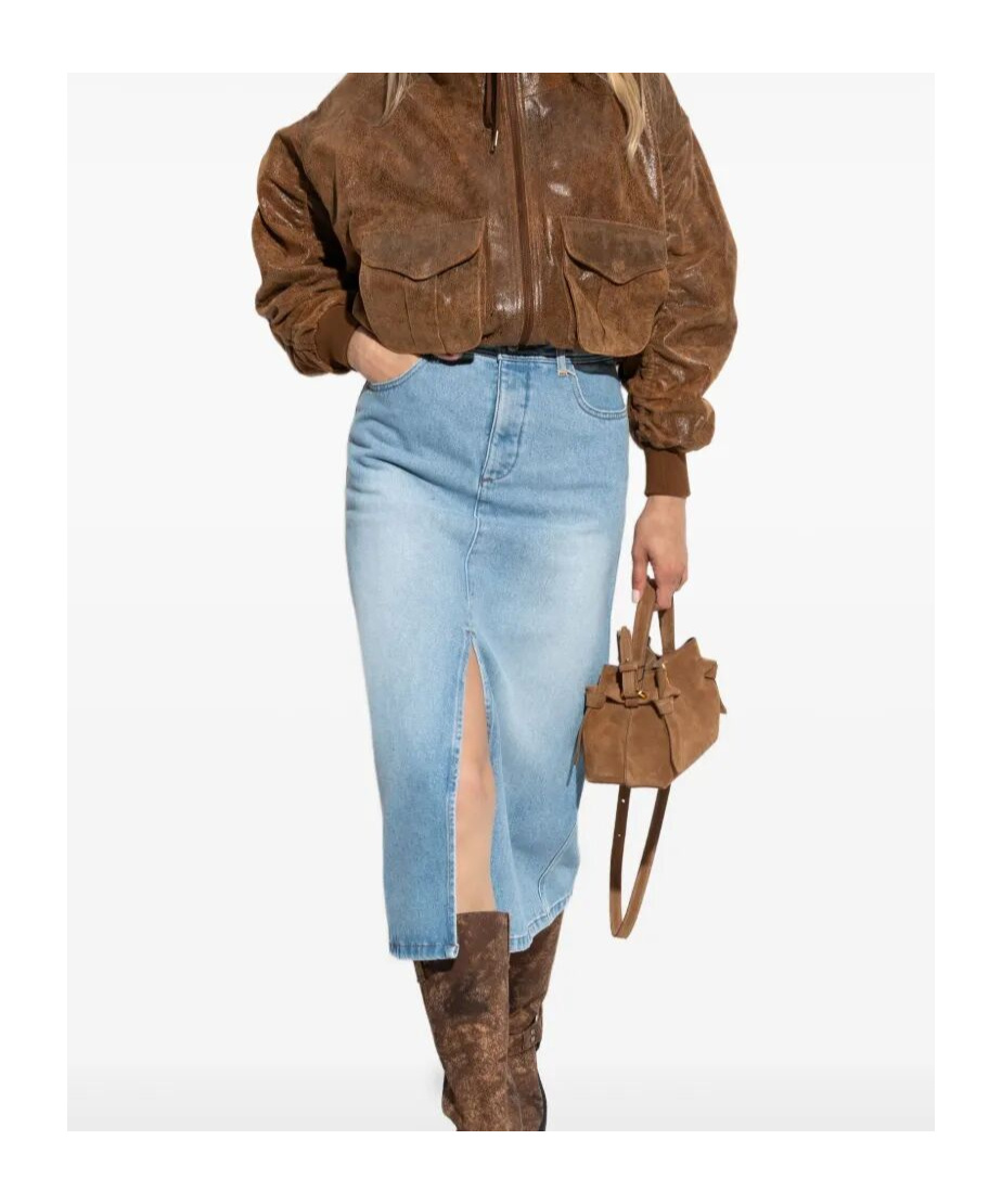Apc A.p.c. Georgia Midi Denim Skirt Clothing In Multi