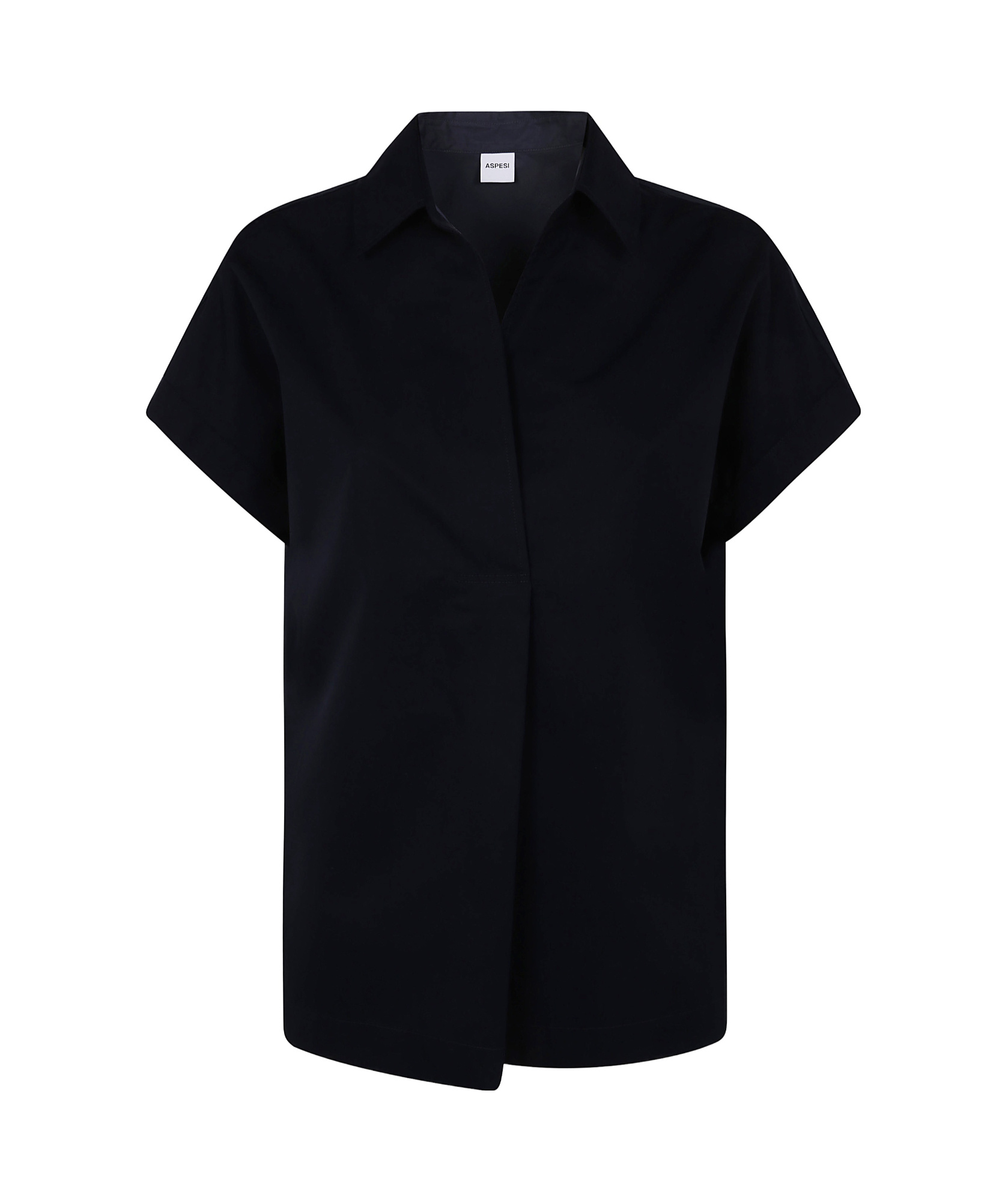 Aspesi Shirt Neck Top In Black