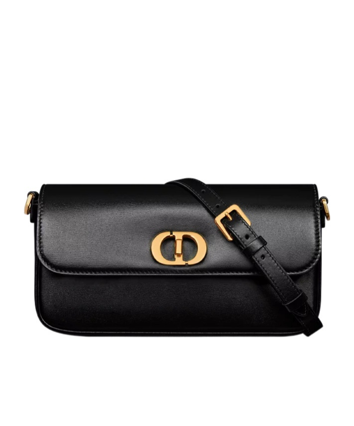 Dior East-west Double Carry 30 Montaigne Avenue Mini Bag In Black