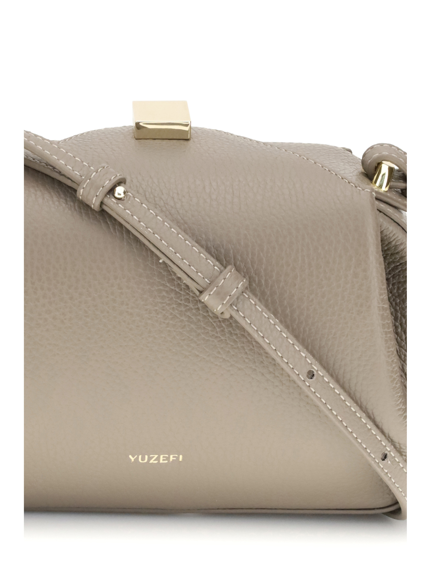 Yuzefi Small Oyster Pleated Magnet-closure Shoulder Bag In Brown