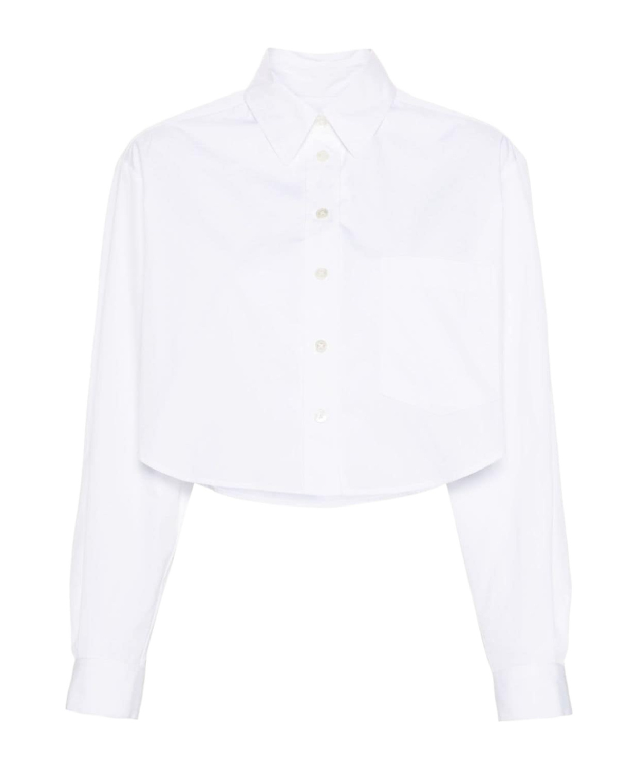 Isabel Marant Fleora Cropped Cotton-poplin Shirt In White