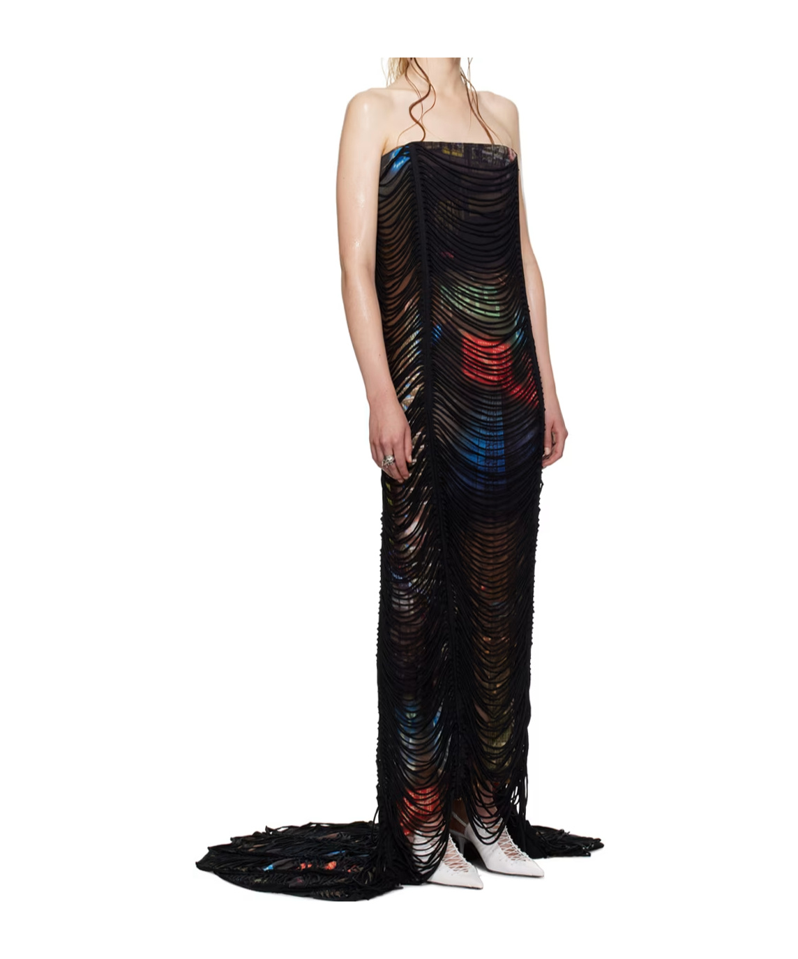 Jean Paul Gaultier Paul Gaultier X Shayne Olive Strapless Gown In Black