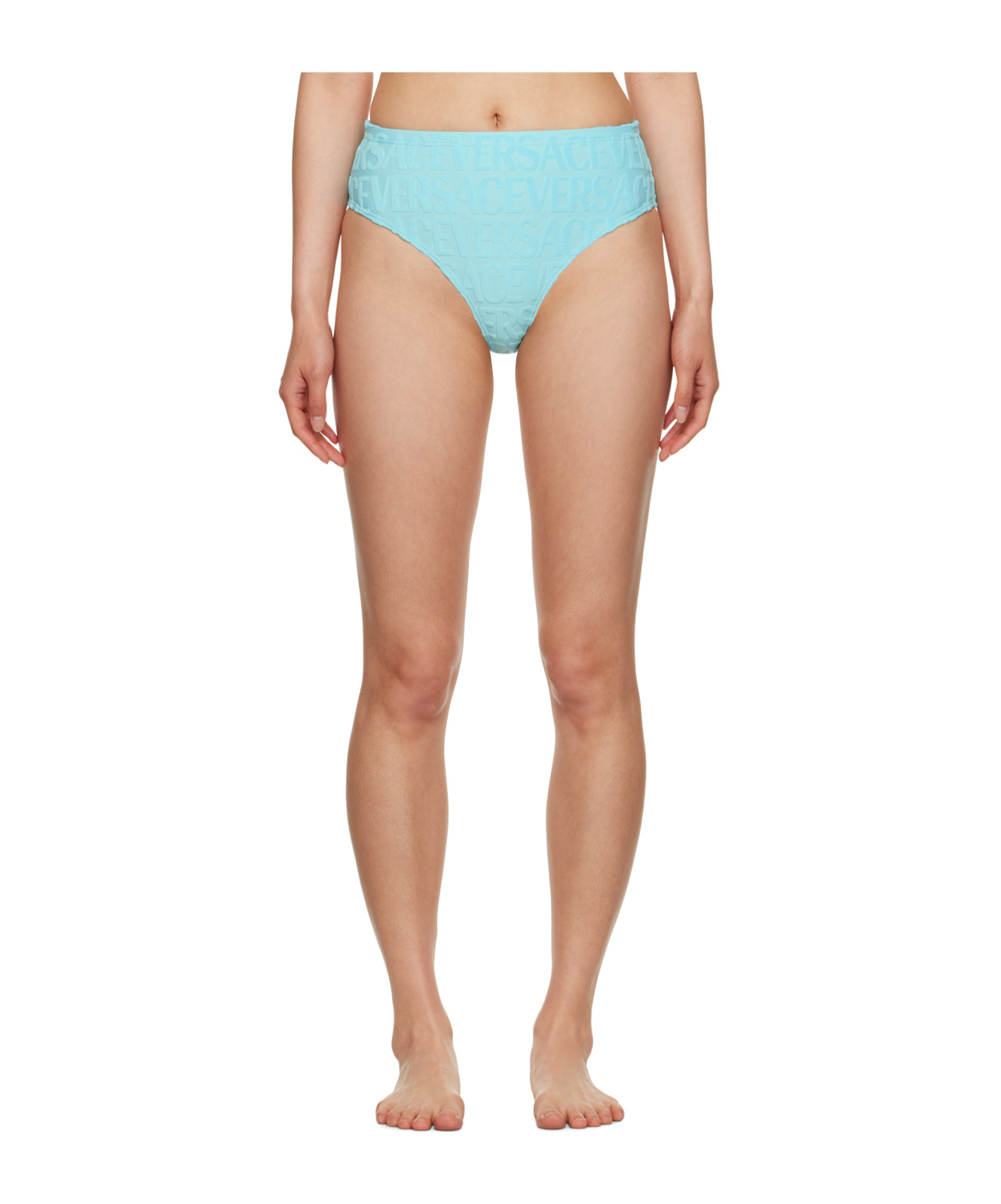 Versace Blue Dua Lipa Edition Bikini Bottom In Nude