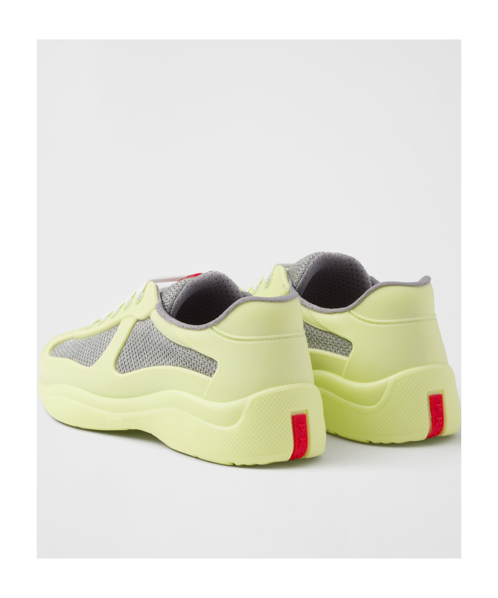 Shop Prada America's Cup Soft Rubber And Bike Fabric Sneakers In Pale Grass Green