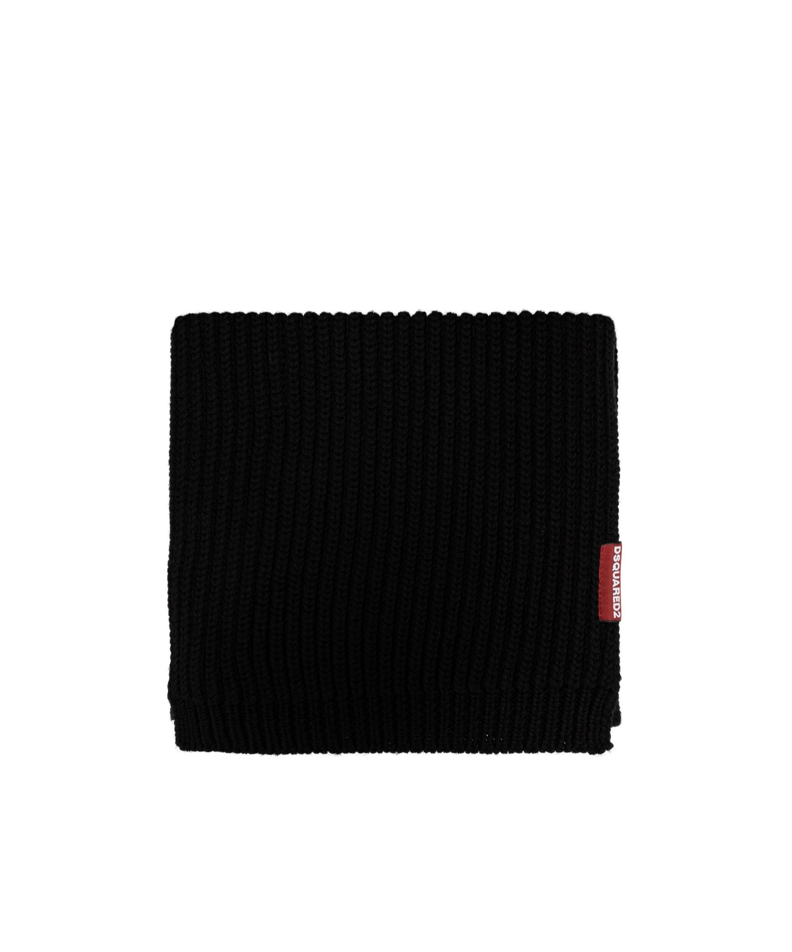 Dsquared2 Ribbed-knit Wool Beanie And Scarf Set In Black