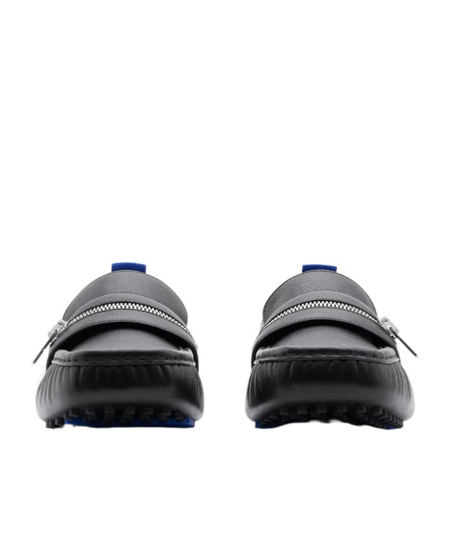 Burberry Slip-ons With Metal Hardware Detail In Black