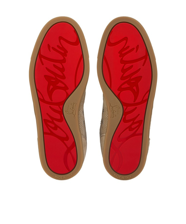 Christian Louboutin Womens Saharienne Tutti Rui Donna Leather Low-top Trainers In Brown