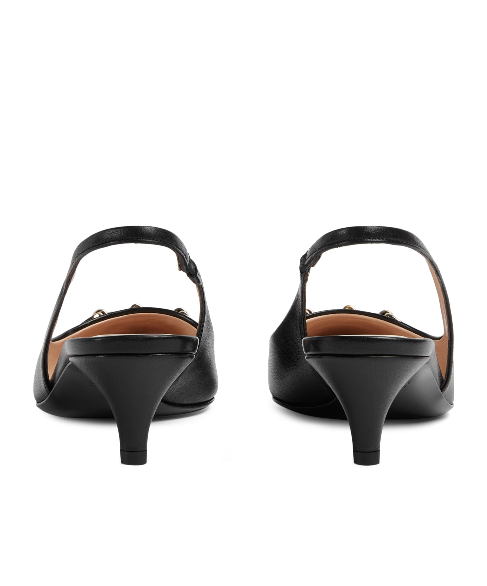 Gucci Horsebit Slingback Pumps In Black