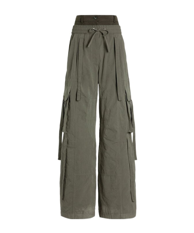 Dolce & Gabbana Drawstring Cargo Pants In Green