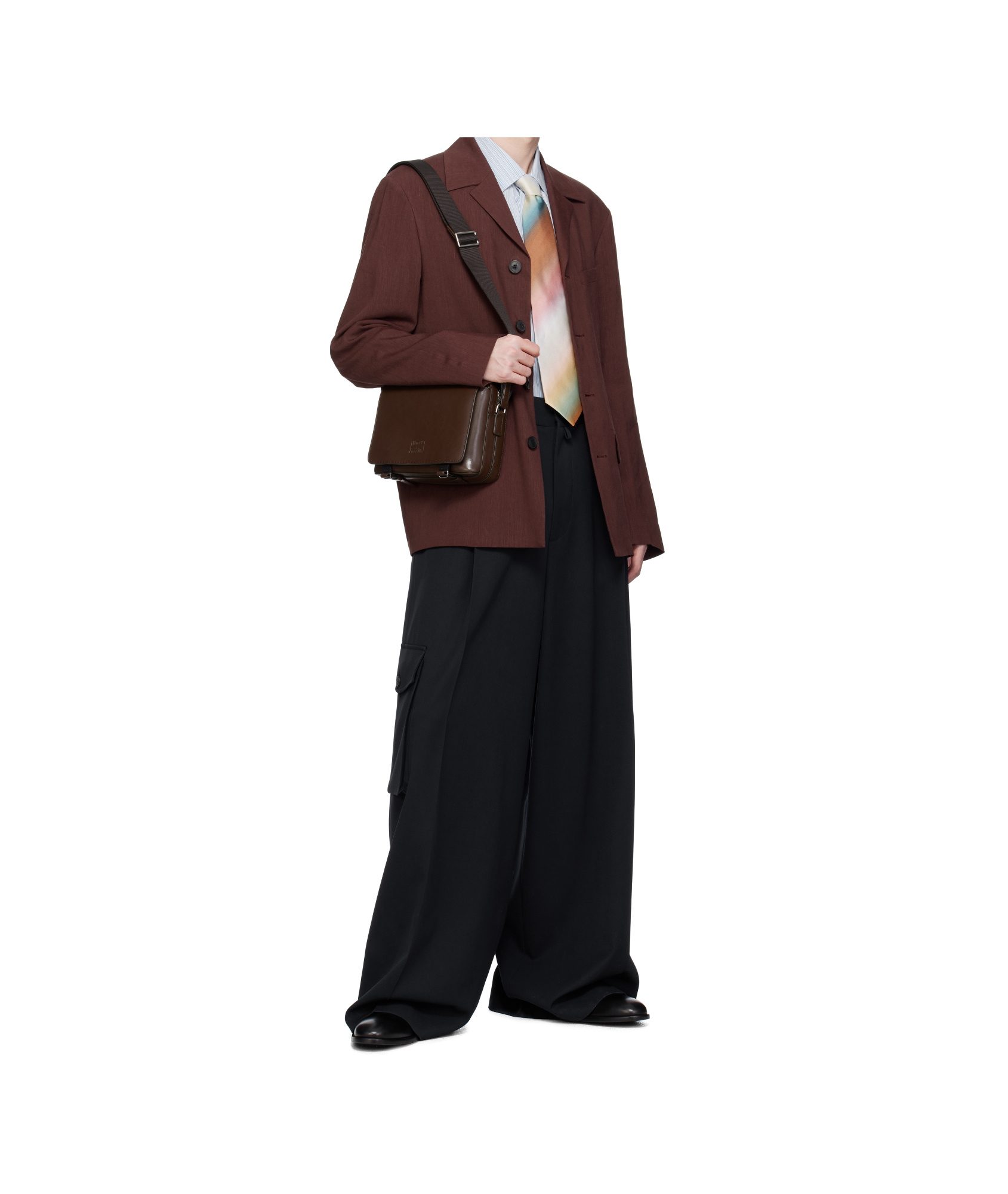 Paul Smith Small Zip Crossbody Bag In Brown