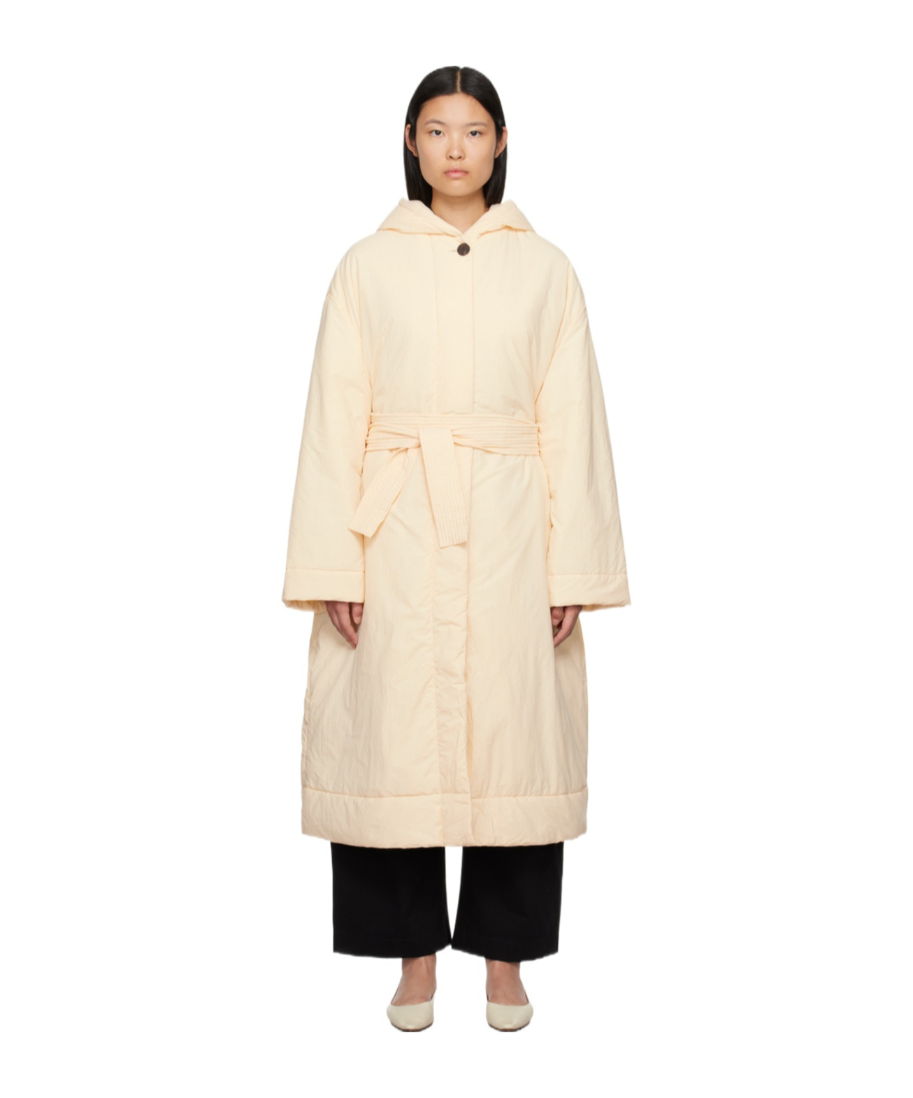 Studio Nicholson Off-white Kariba Coat In Nude