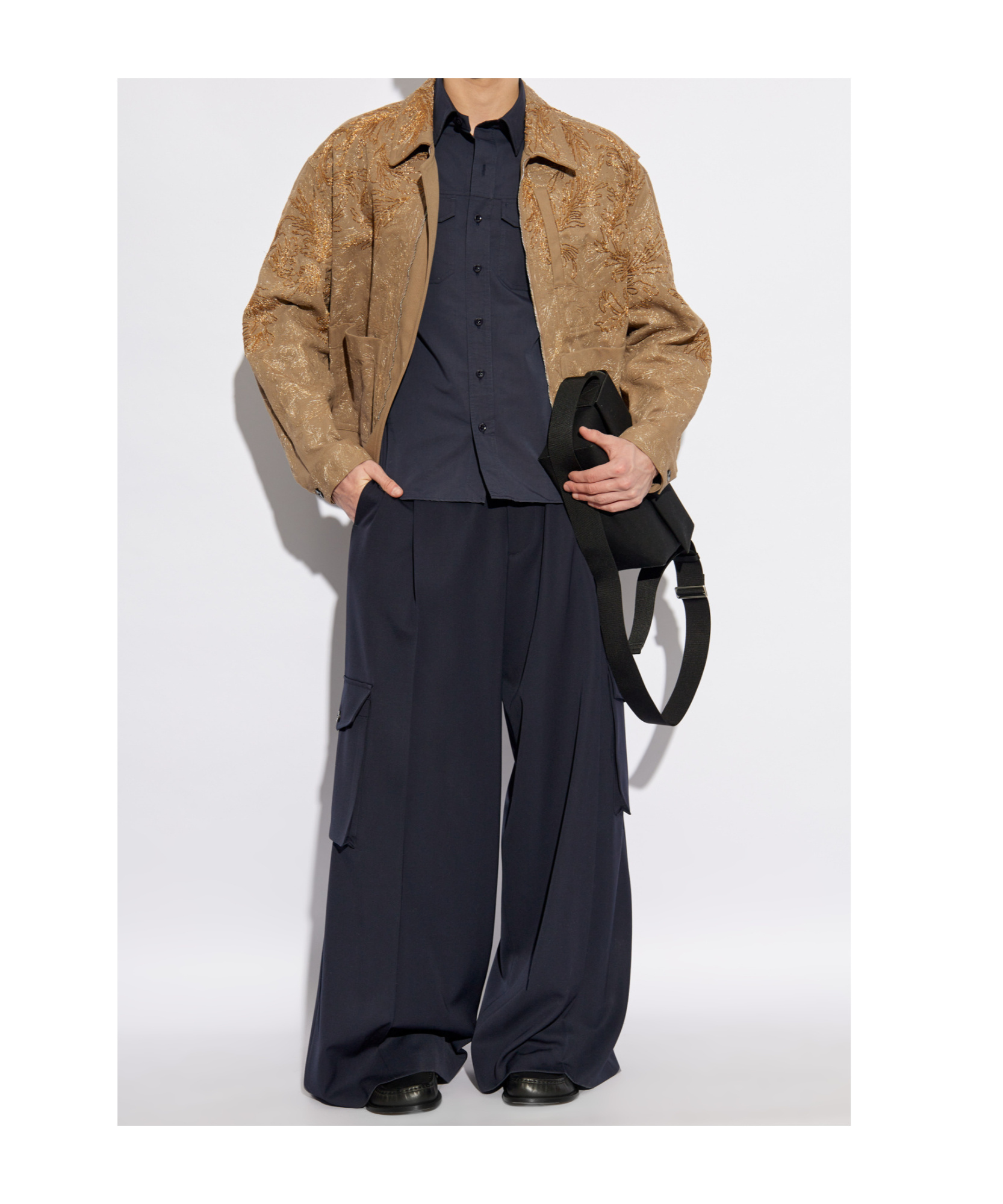 Dries Van Noten Long Sleeve Casual Jacket In Nude