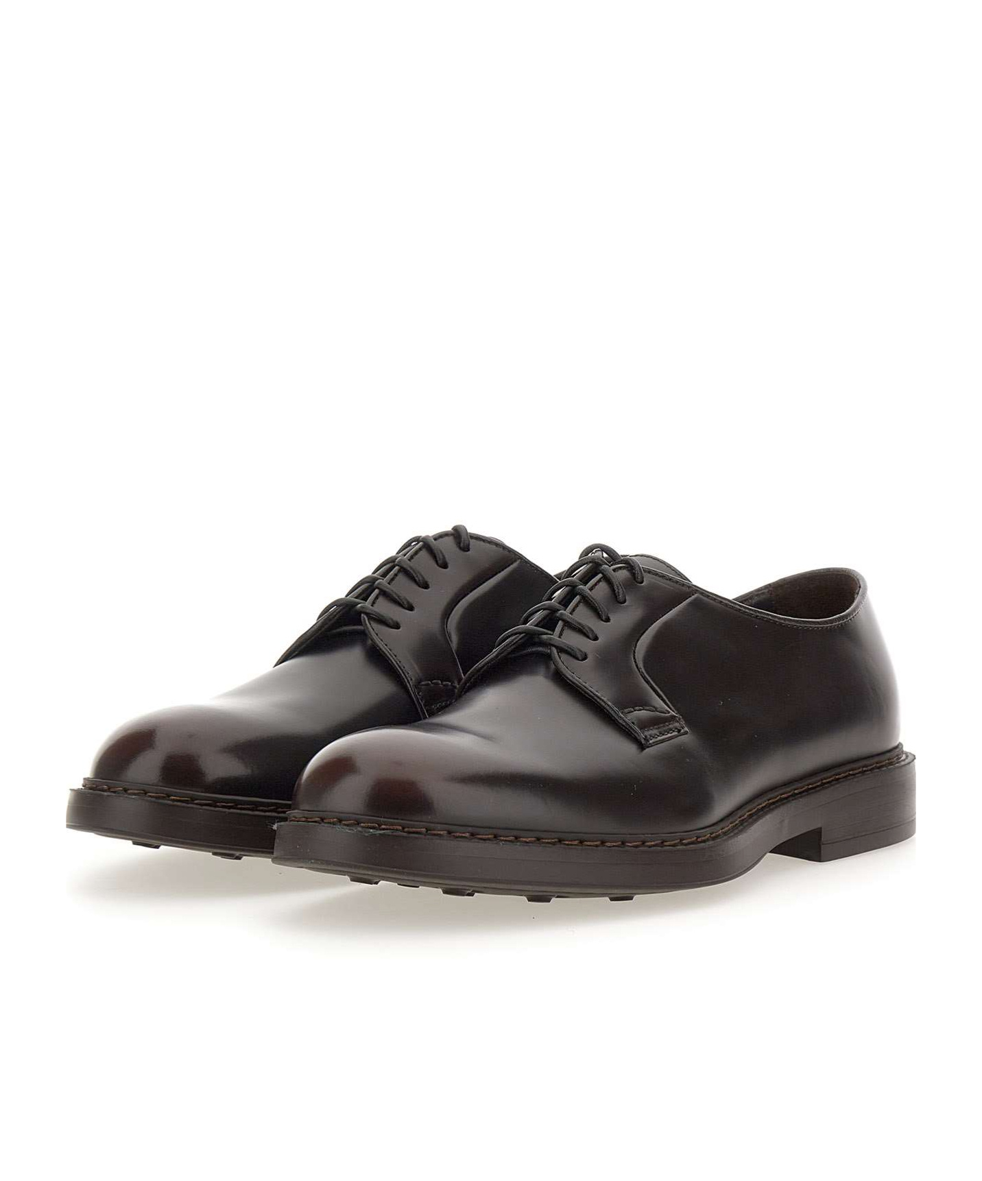 Doucal's Lace-up Leather Derby Shoes In Black
