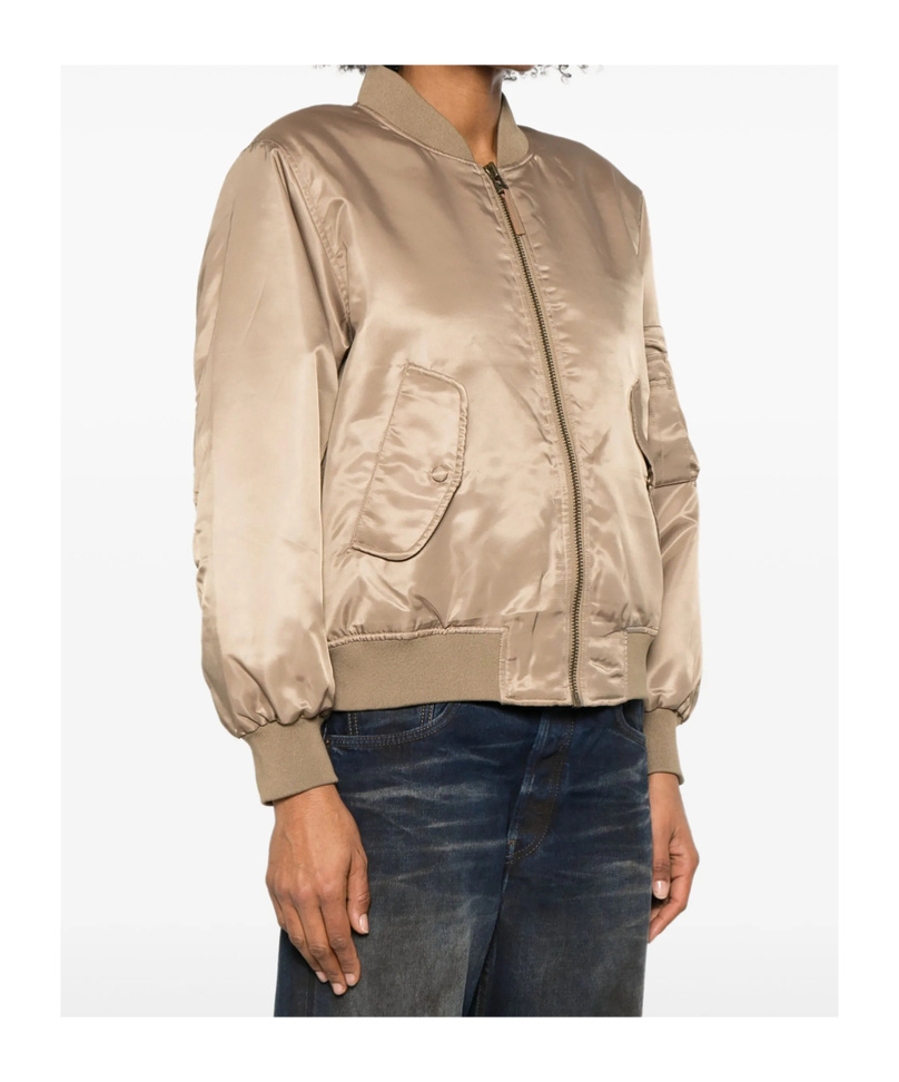 Shop Anine Bing Leon Bomber Jacket In Nude