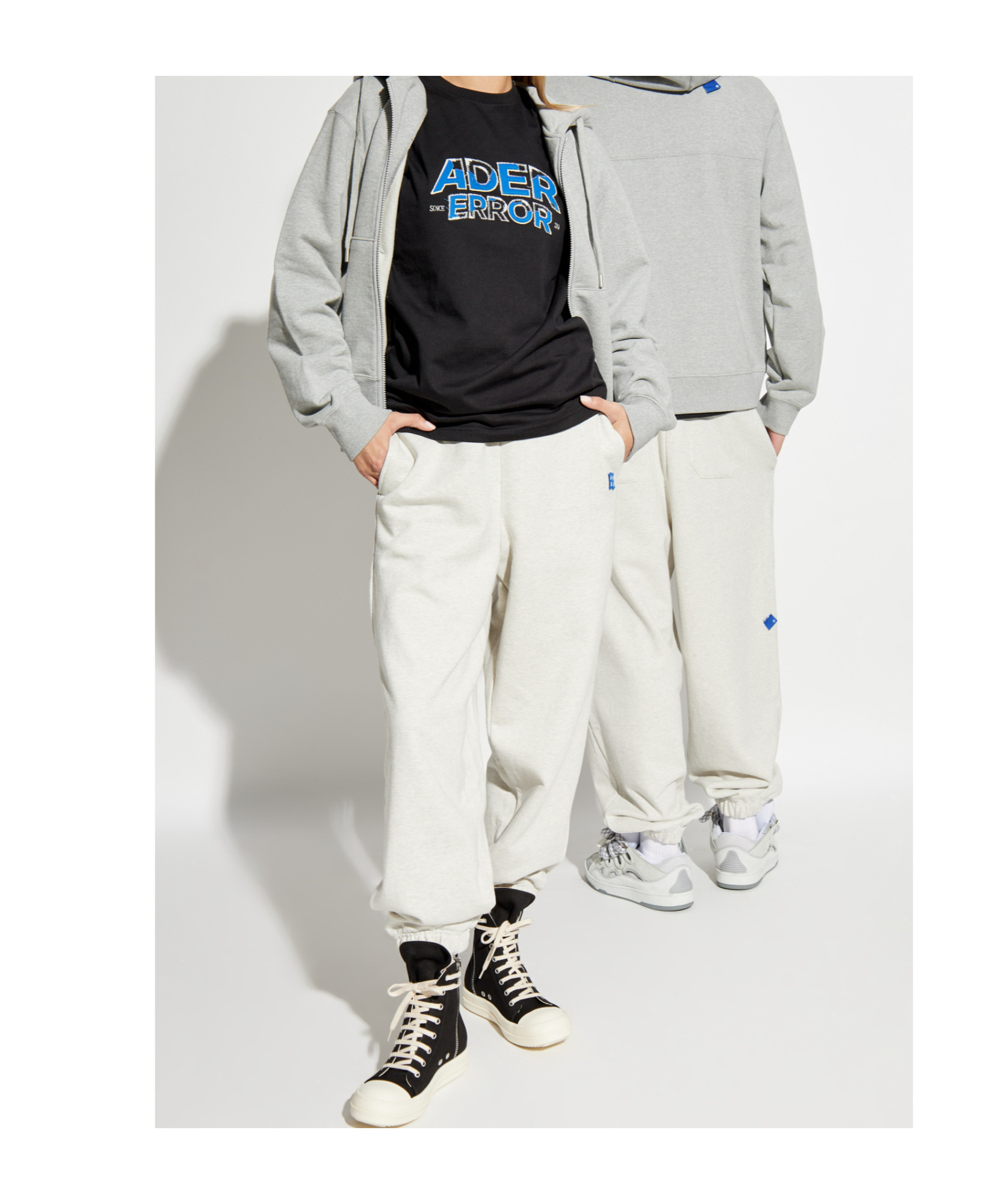 Ader Error Black T Shirts In Black