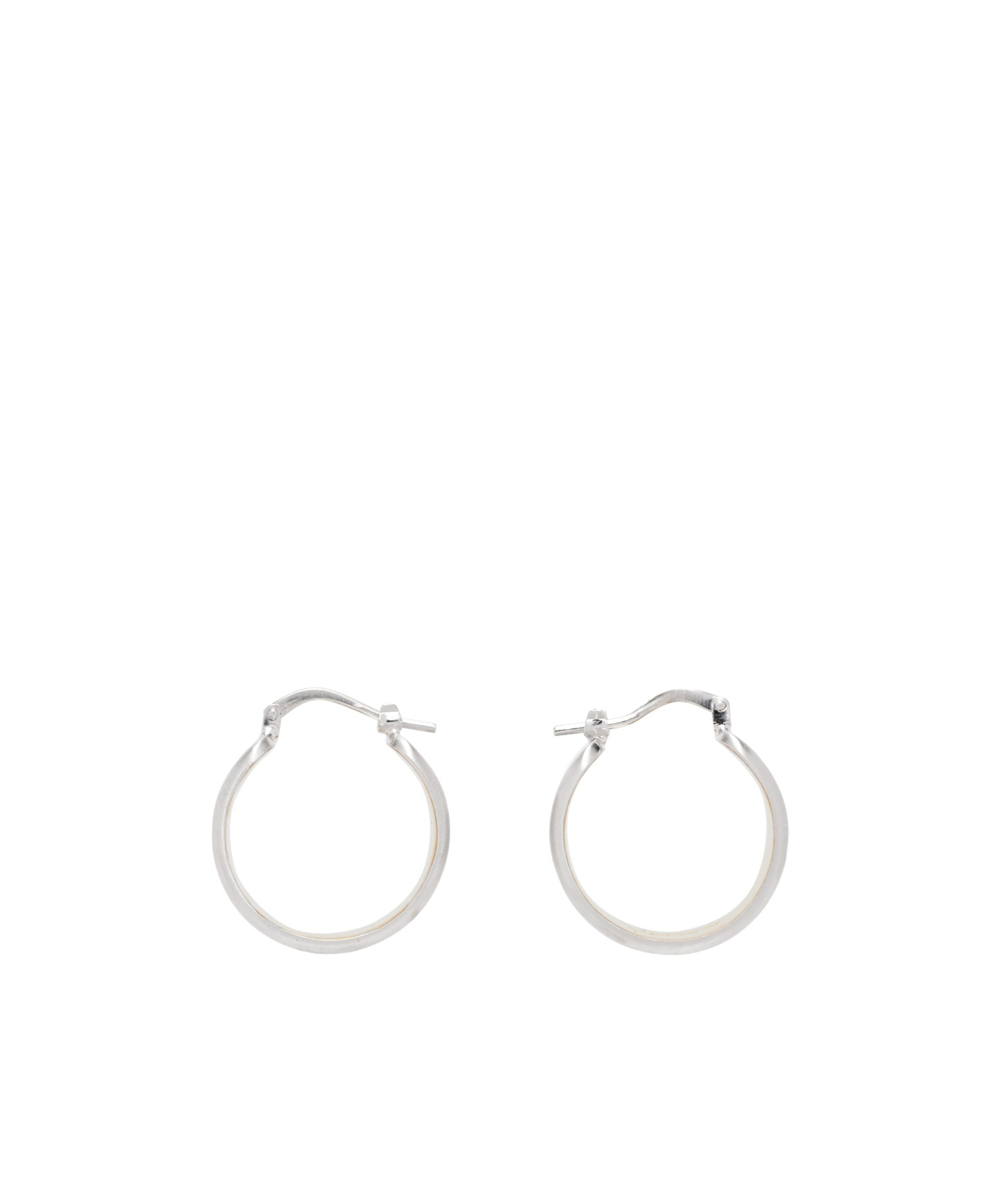 Jil Sander Loop Earrings In White