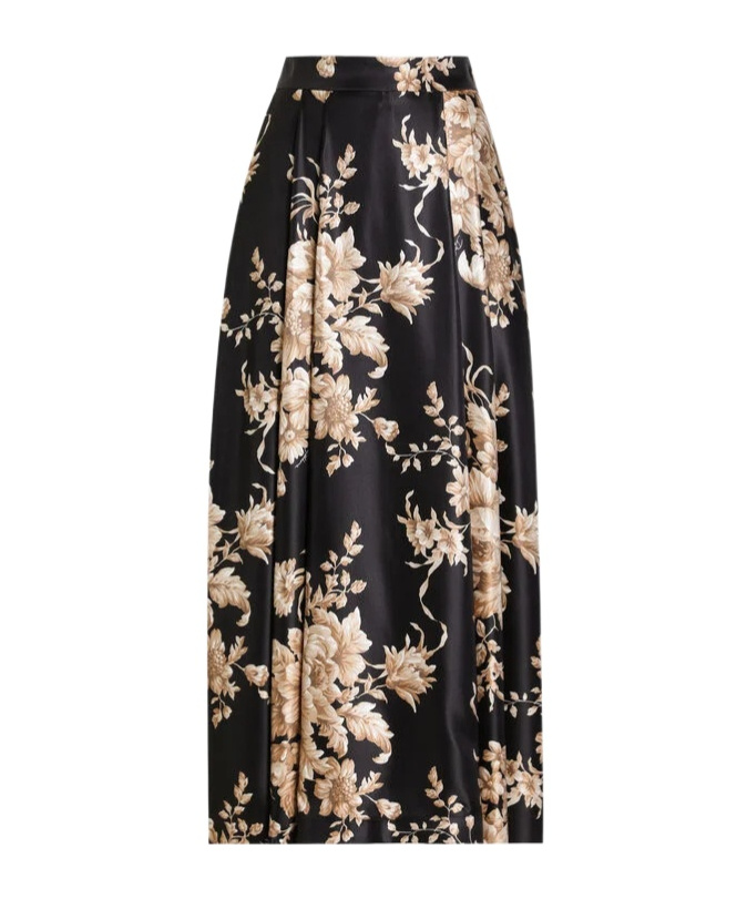 Dolce & Gabbana Floral-print Pleated Midi Skirt In Multi